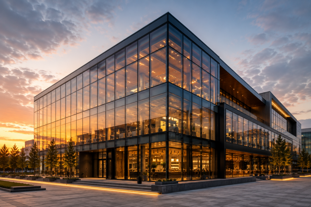 Стеклянный фасад здания от производителя Thermo Glass